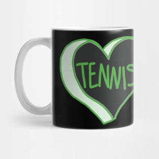 Tennis Love Heart Mug